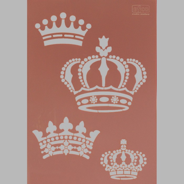 kronen sjabloon transparant 21 x 29,7 cm afwasbaar